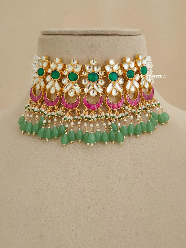MS1948M - Jadau Kundan Necklace Set