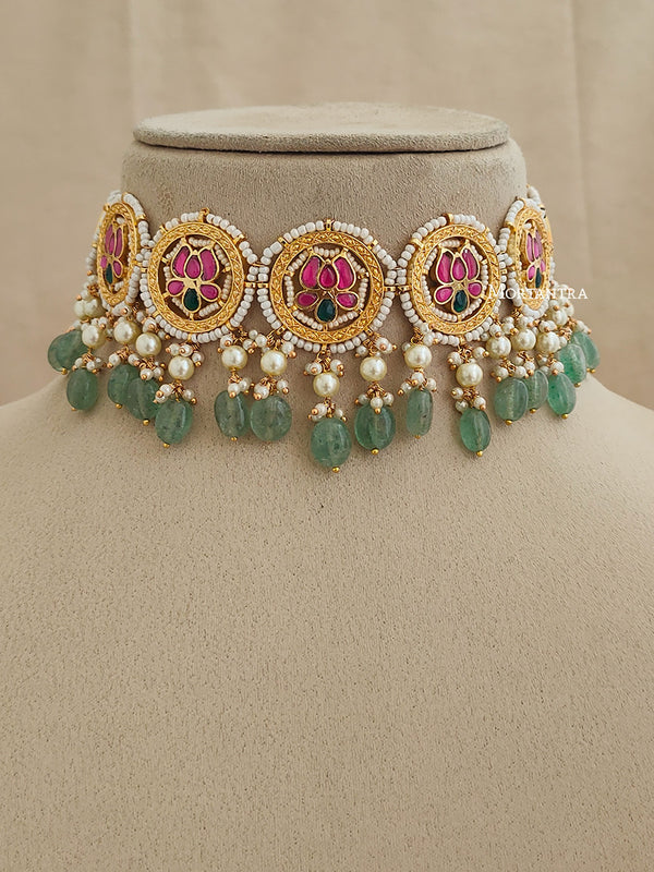 MS1954M - Jadau Kundan Necklace Set
