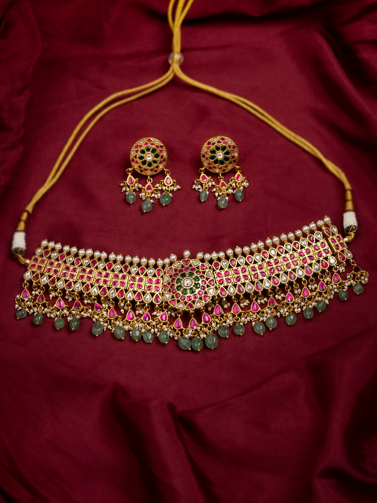 MS2015M - Jadau Kundan Necklace Set