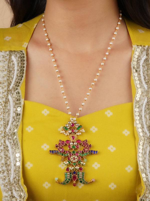 Multicolor Gold Plated Necklace - MS2696