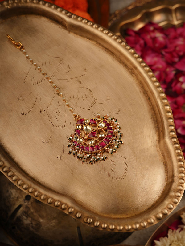 Gold Plated Jadau Kundan Maangteeka - MT501