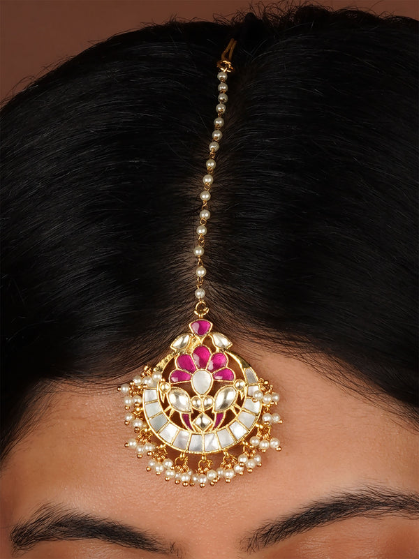 Gold Plated Jadau Kundan Maangteeka - MT502