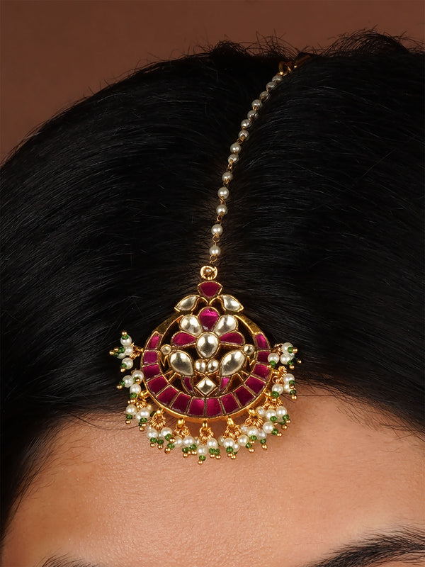 Gold Plated Jadau Kundan Maangteeka - MT502