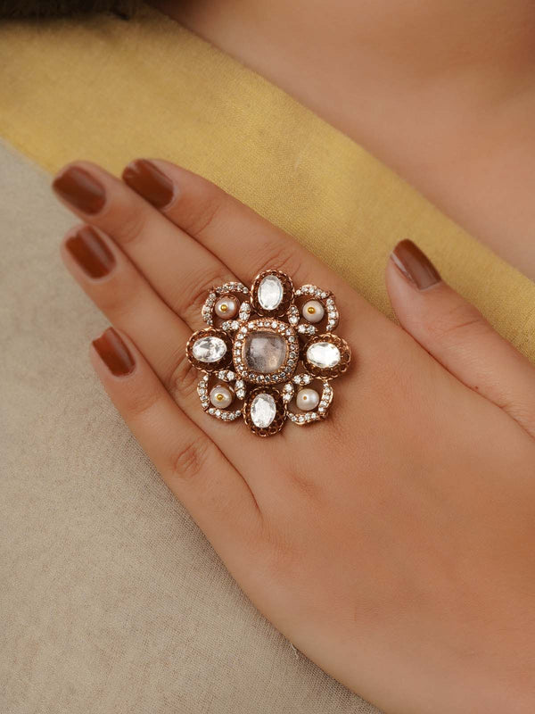 Gold Plated Navratna Ring - NR-RNG1