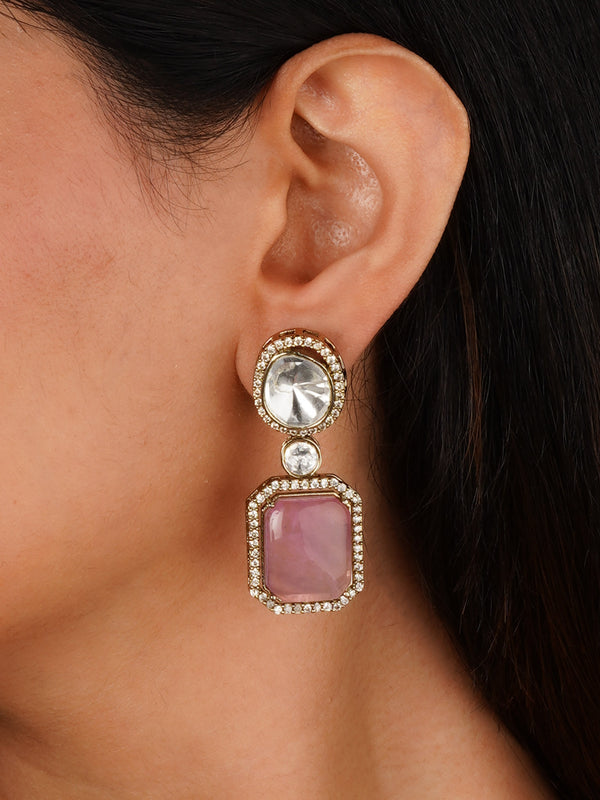 Faux Polki Earrings - PK-E111