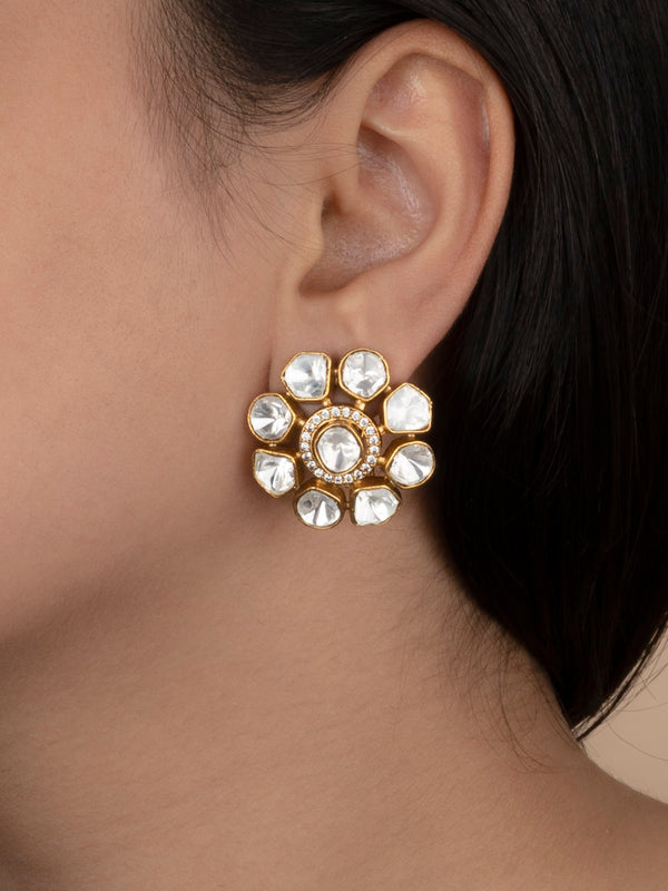 PK-E51 - White Faux Diamond Earrings