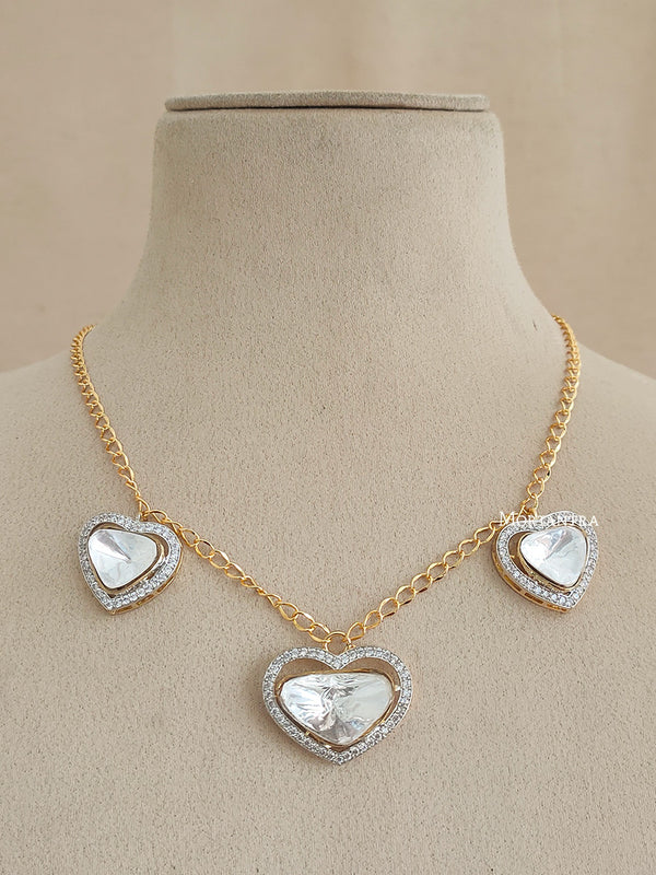 PK-S72 - Faux Diamond Necklace Set