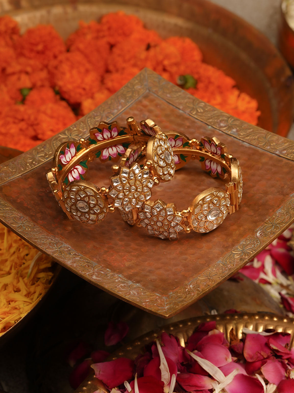 Gold outlet Plated Bangles/Jadau Kada/ Polki Bangles/ Meenakari Bangles/ Indian Jewelry/ Temple Jewelry/ kundan bangle/ Ruby bangles