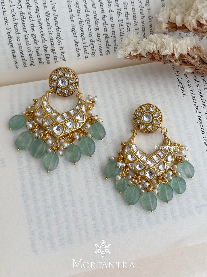 TJ-E15W - Jadau Kundan Earrings