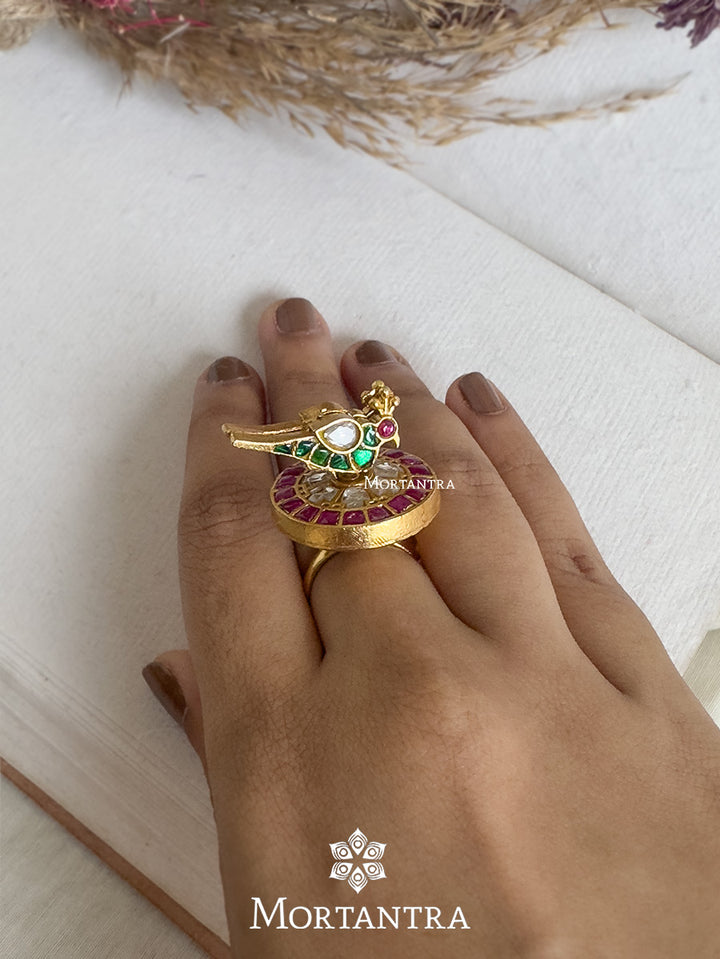 TJ-R60MC - Thappa Jadau Kundan Ring