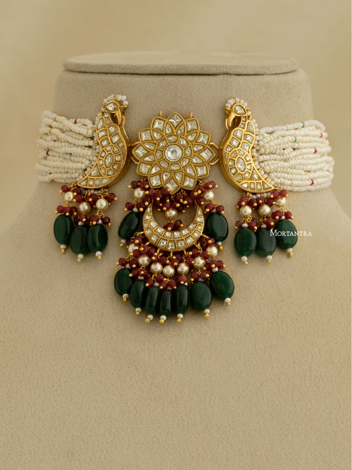TJ-S101 - Thappa Jadau Kundan Necklace Set