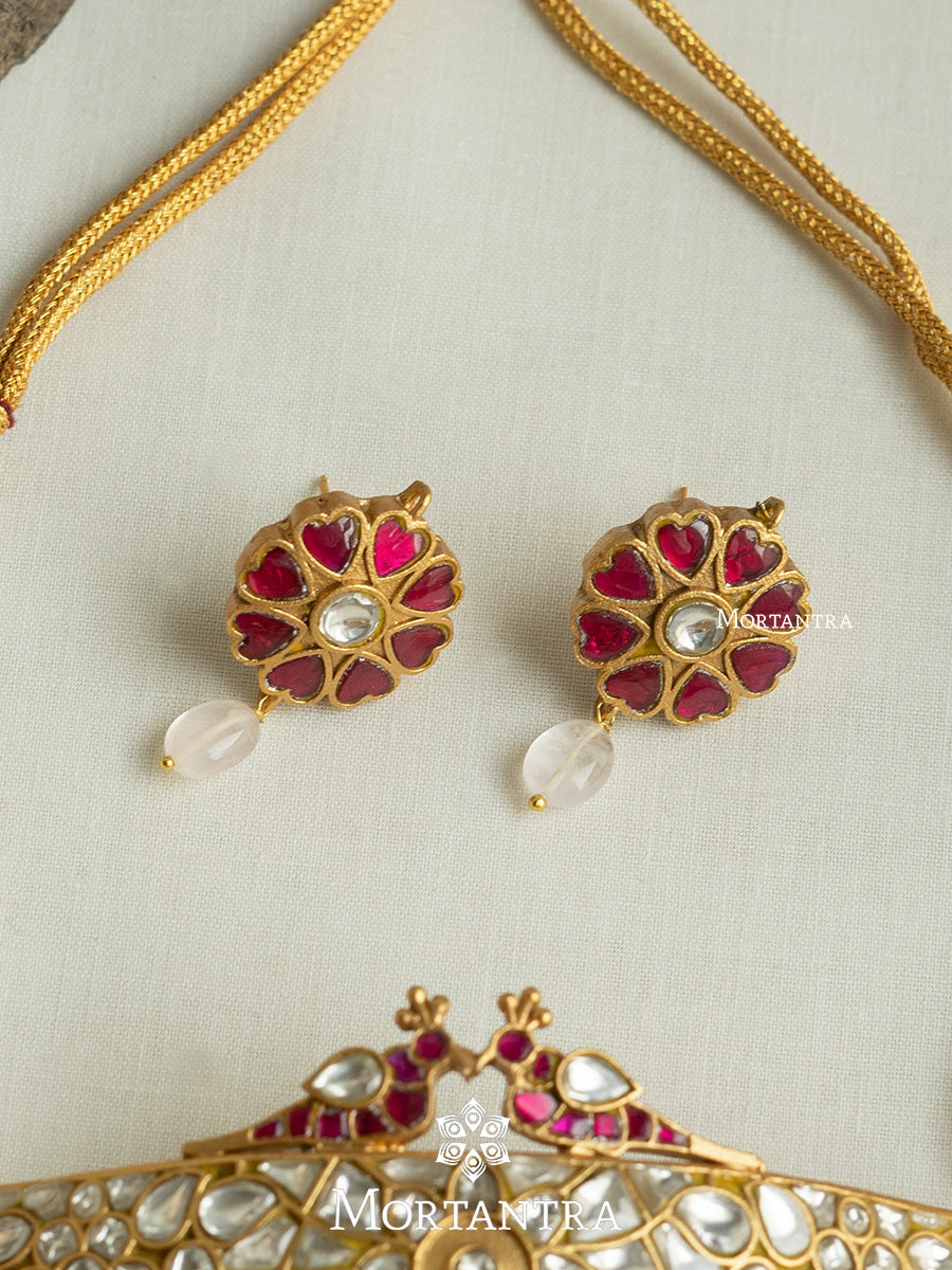 TJ-S113M - Thappa Jadau Kundan Necklace Set