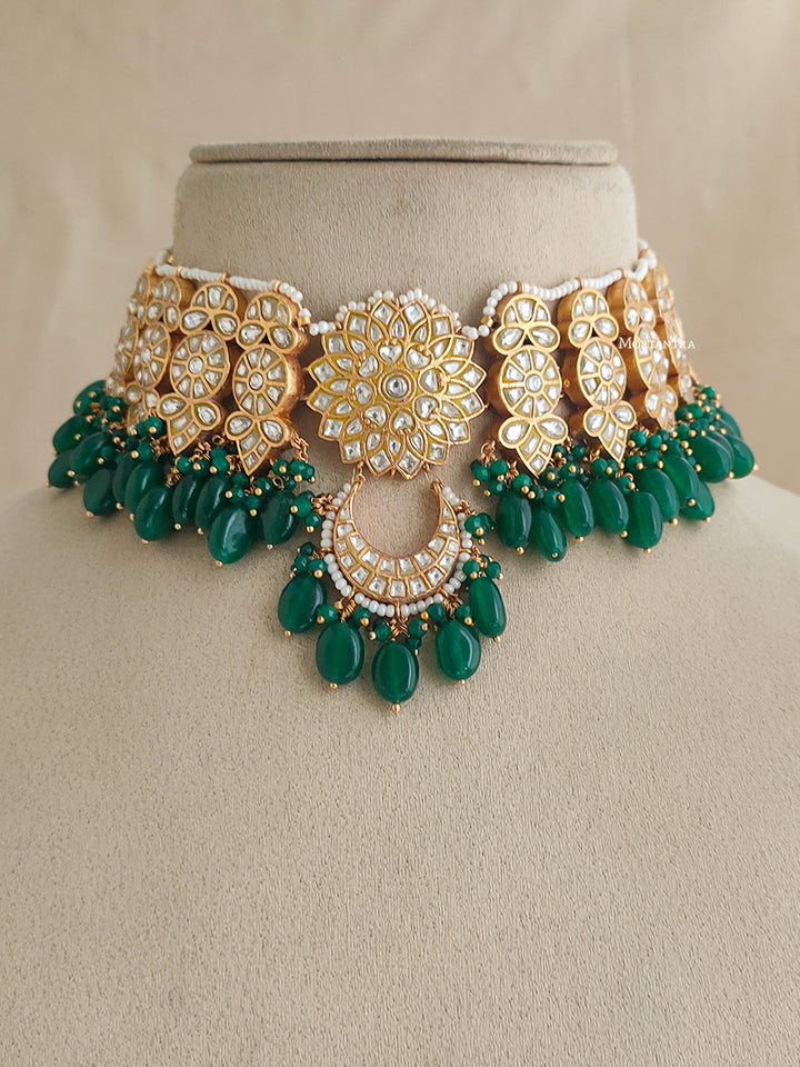 TJ-S27 - Thappa Jadau Kundan Necklace Set