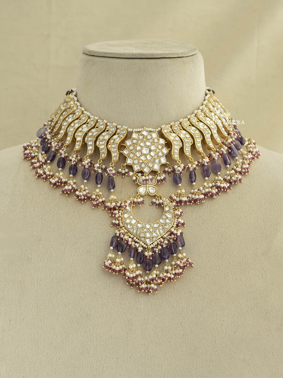 TJ-S78 - Thappa Jadau Kundan Necklace Set