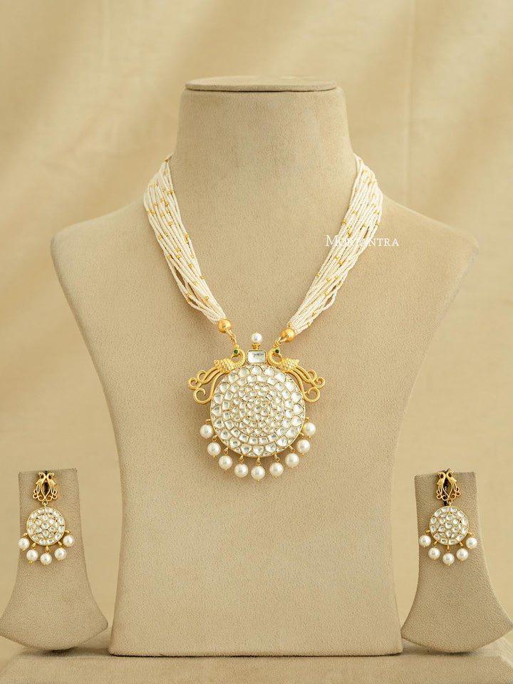 TJ-S9 - Thappa Jadau Kundan Necklace Set