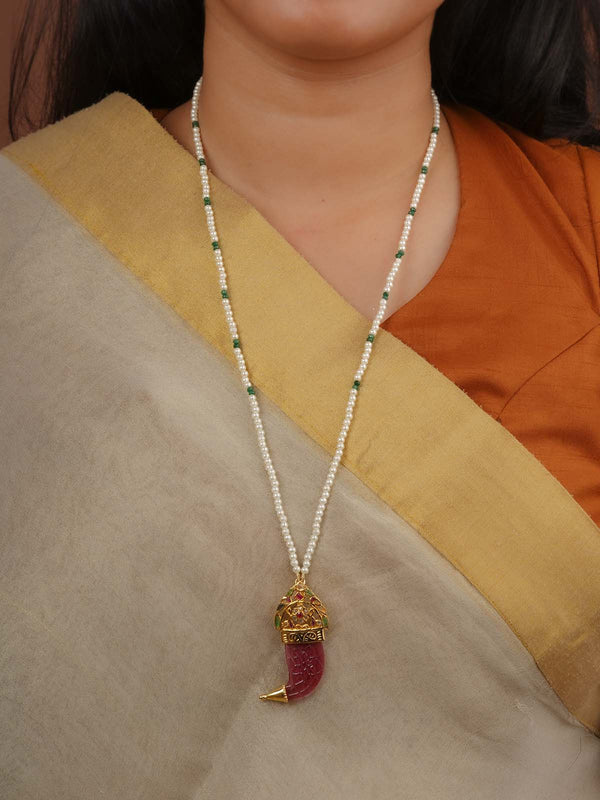 Gold Plated Jadau Kundan Necklace - TK-N82