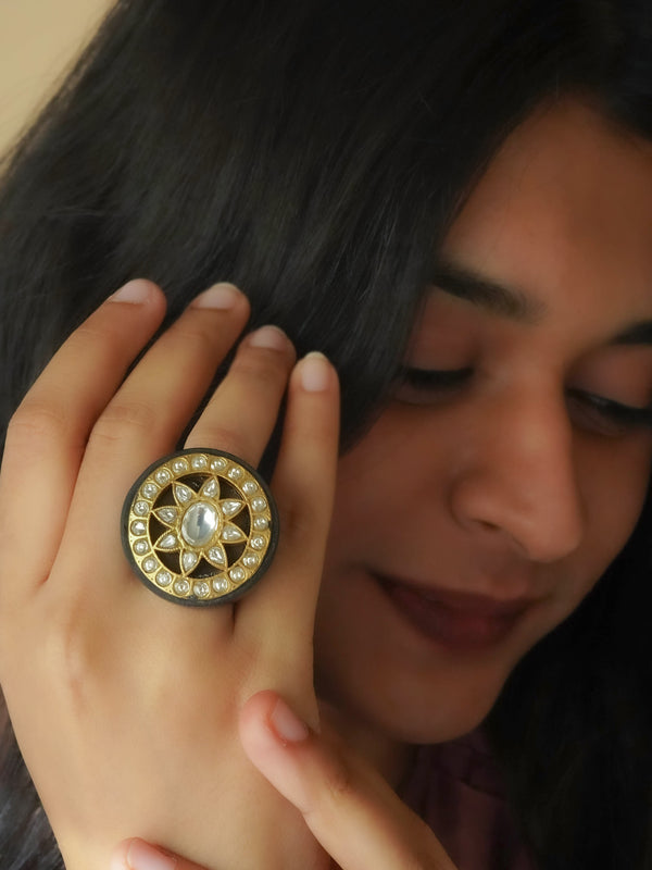 White Color Gold Plated Ring - TK-RNG23