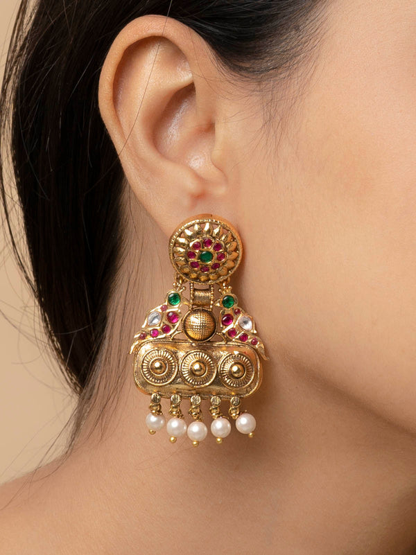 TMPEAR634 - Multicolor Temple Earrings