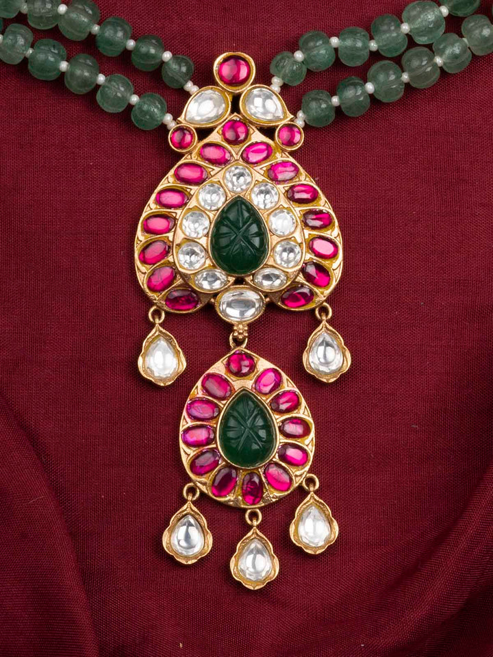 TMPSET188M - Multicolor Temple Medium Necklace Set