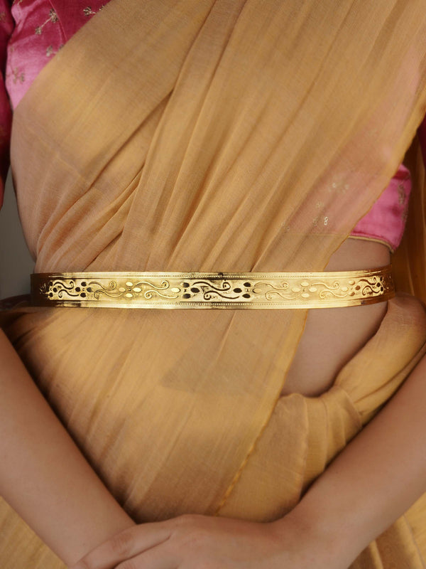 TMPWB13 - Gold Plated Temple Waist Belt / Kamarbandh