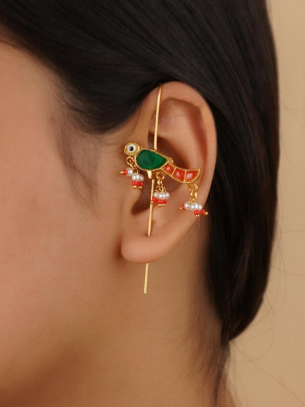 TR-EAR143H - Multicolor Gold Plated Earrings