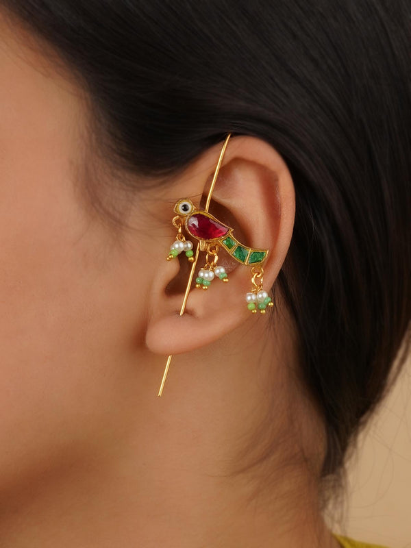 TR-EAR143 - Multicolor Gold Plated Earrings