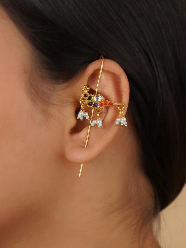 TR-EAR144B - Multicolor Gold Plated Earrings