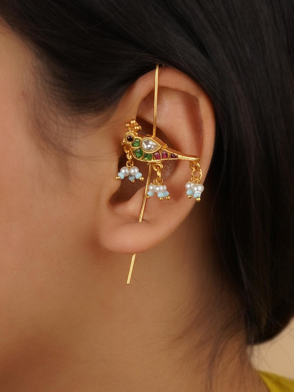 TR-EAR144D - Multicolor Gold Plated Earrings