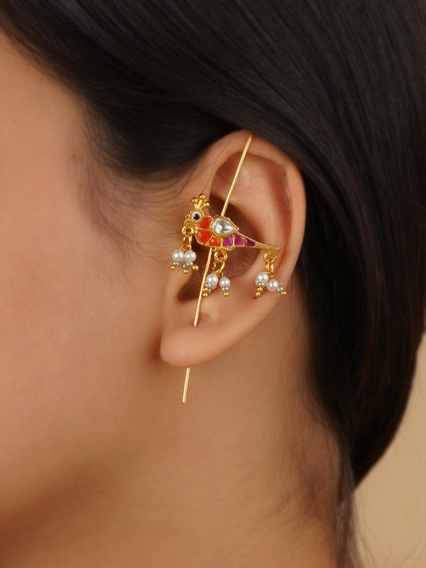 TR-EAR144G - Multicolor Gold Plated Earrings