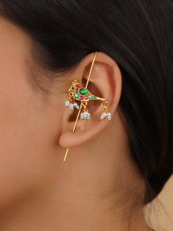 TR-EAR144H - Multicolor Gold Plated Earrings