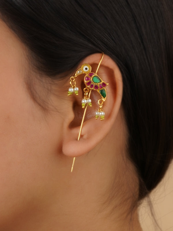 TR-EAR145A - Multicolor Gold Plated Earrings