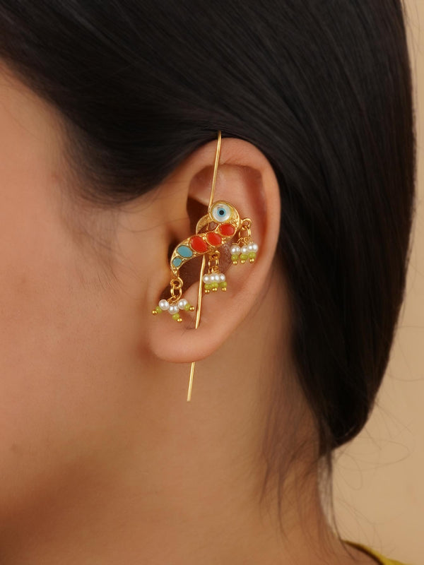 TR-EAR146H - Multicolor Gold Plated Earrings