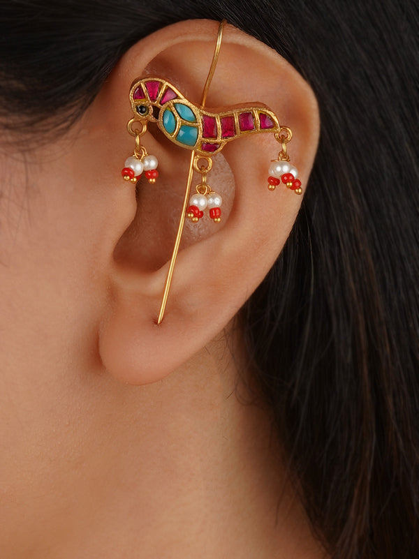 Multicolor Gold Plated Earrings - TR-EAR160