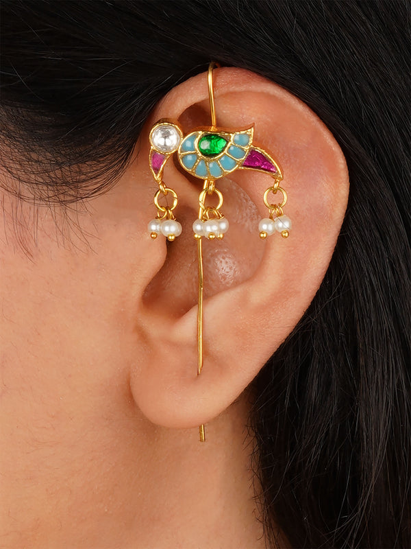 Multicolor Gold Plated Earrings - TR-EAR198M