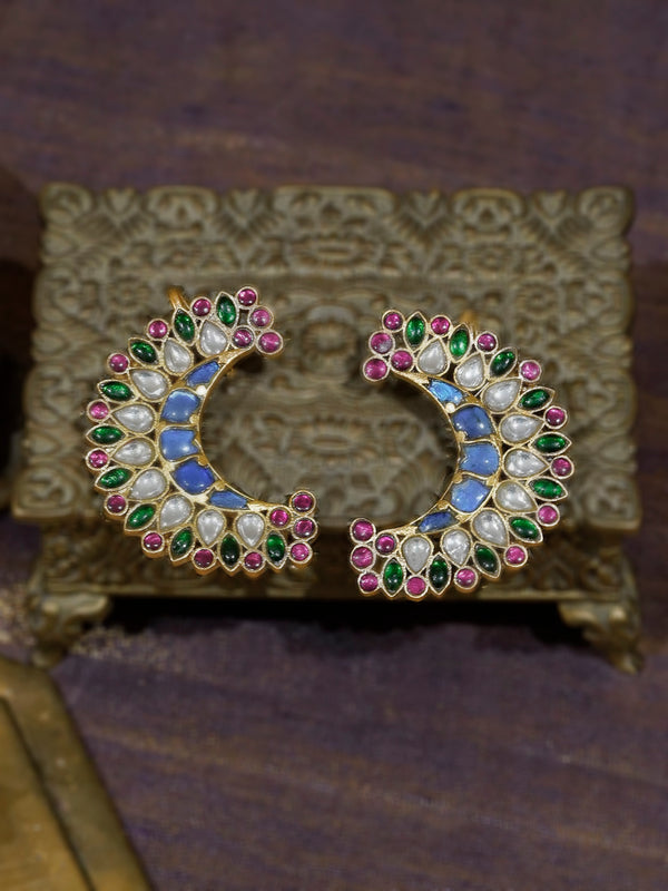 TR-EAR52M - Muticolor Gold Plated Tver Earrings