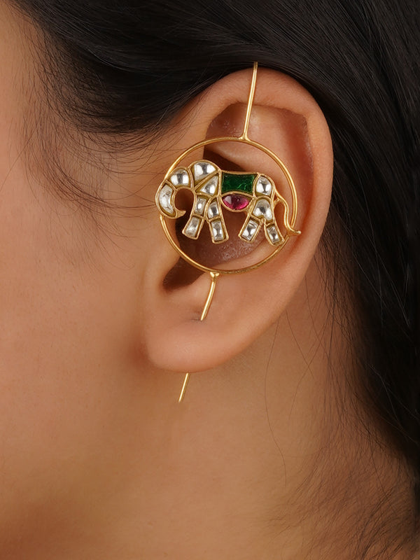TR-EAR87MA - Multicolor Gold Plated Earrings