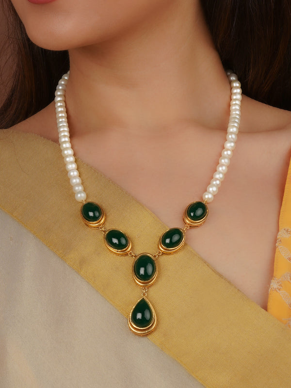 Green Color Victorian Necklace - VC-N11GR