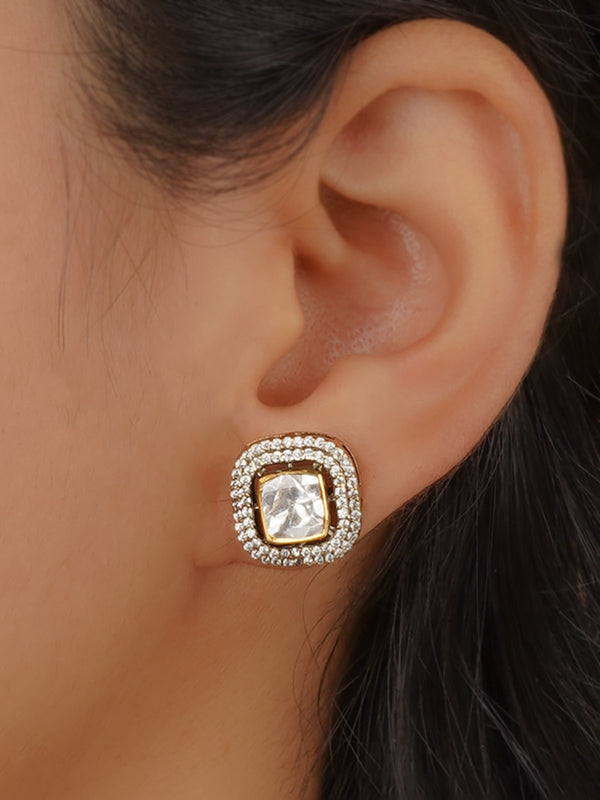 White Color Victorian 925 Silver Earrings - VCSL925-EAR10