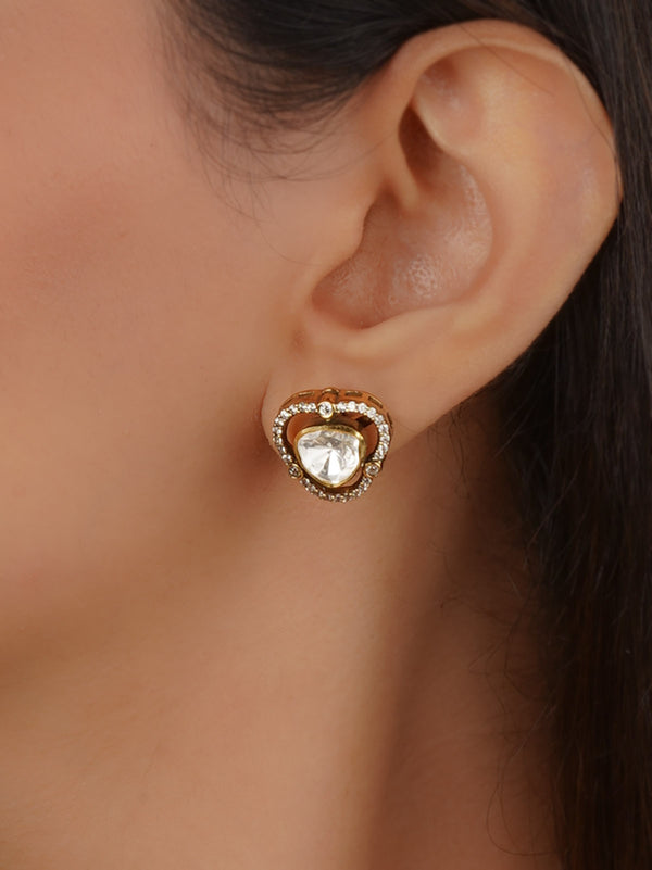 White Color Victorian 925 Silver Earrings - VCSL925-EAR2