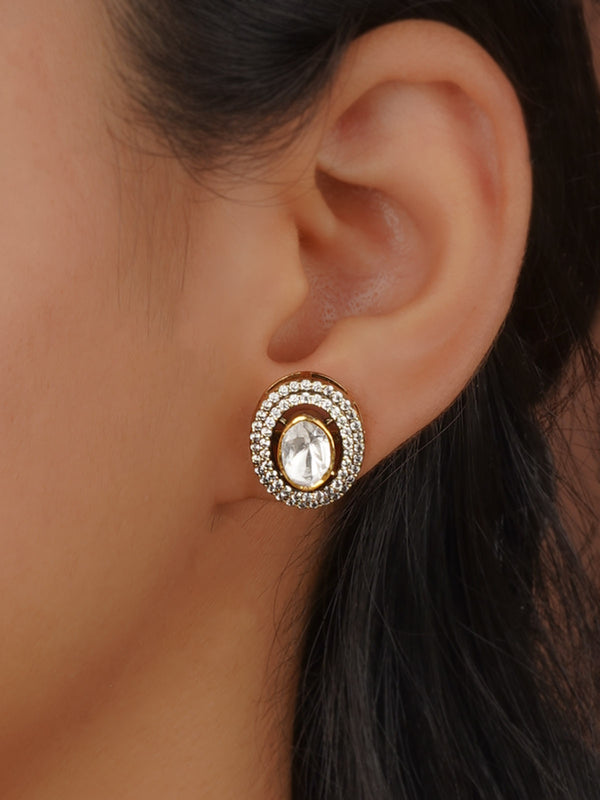 White Color Victorian 925 Silver Earrings - VCSL925-EAR23