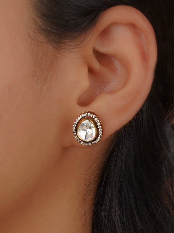 White Color Victorian 925 Silver Earrings - VCSL925-EAR6