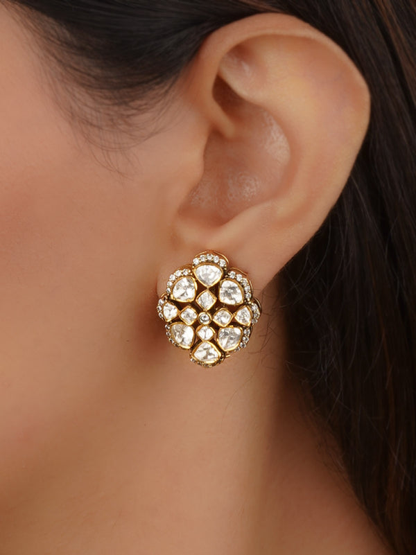 White Color Victorian 925 Silver Earrings - VCSL925-EAR9