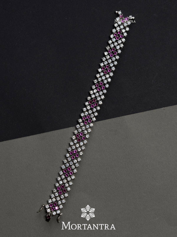 CZBRAC61P - Faux Diamond Bracelet