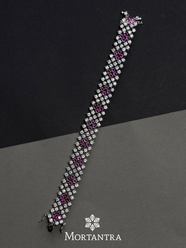 CZBRAC61P - Faux Diamond Bracelet