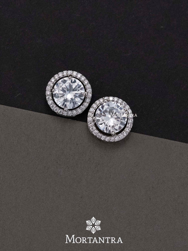 CZEAR436 - Faux Diamond Earrings