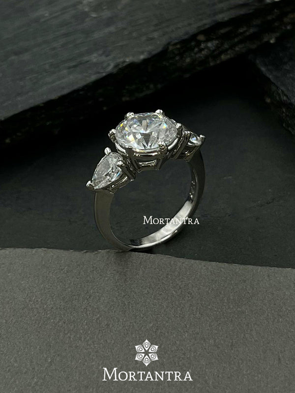 CZRNG33SL - Faux Diamond Ring