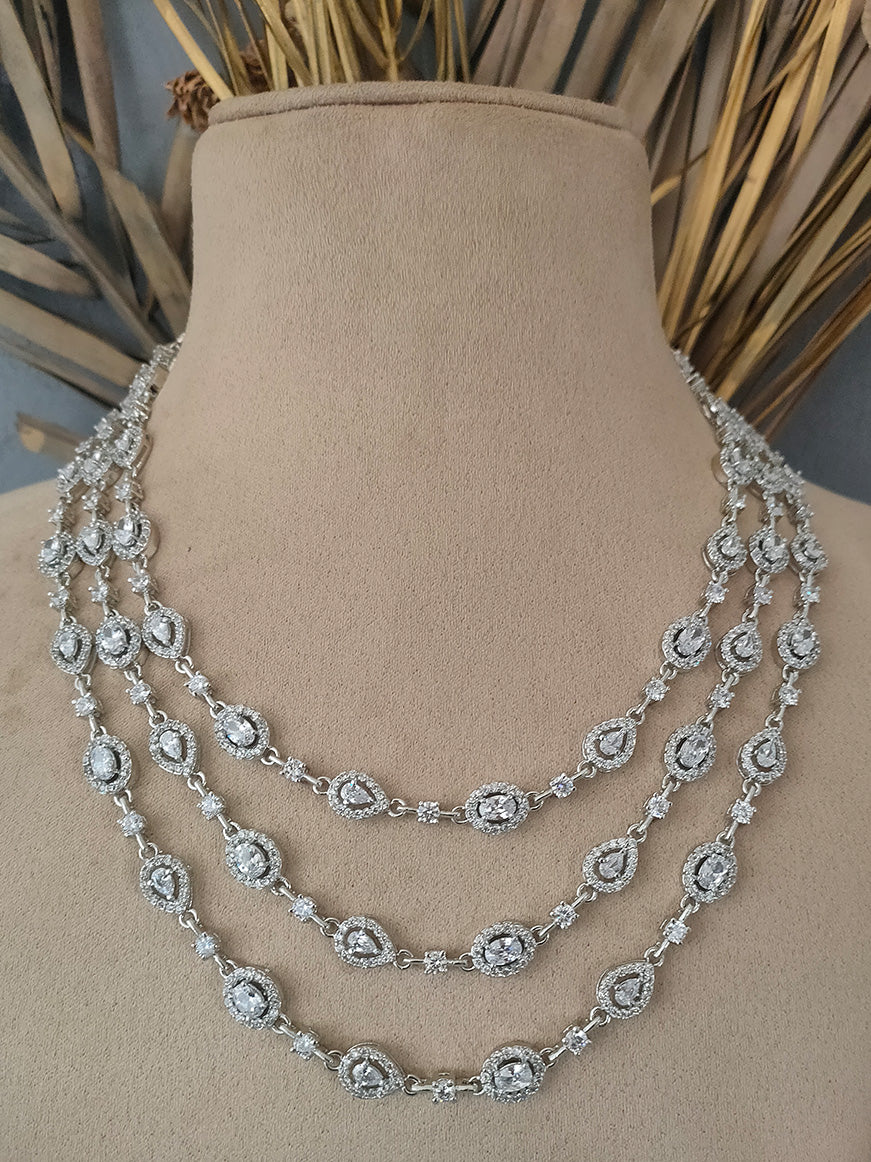 CZSET121 - Faux Diamond Necklace Sets