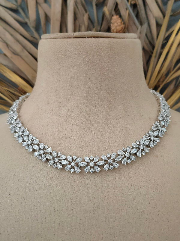 CZSET219 - Faux Diamond Necklace Set