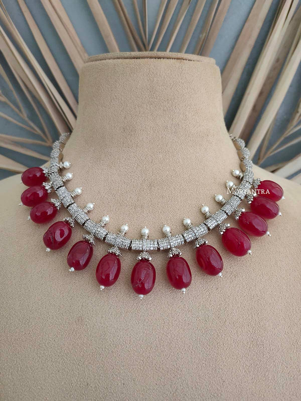 Faux Diamond Necklaces Faux Diamond Jewellery Online Mortantra