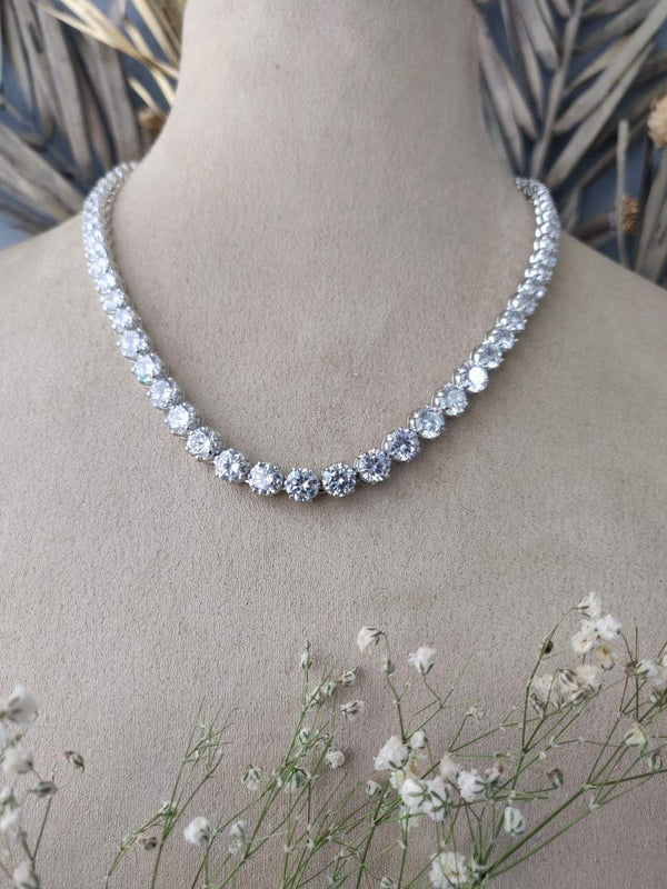 CZSET46 - Faux Diamond Necklace Sets